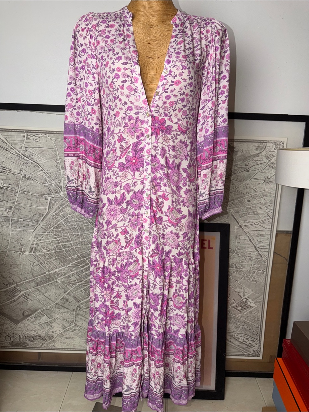Spell & The Gypsy Spell Mossy Button Through Gown, Size XS